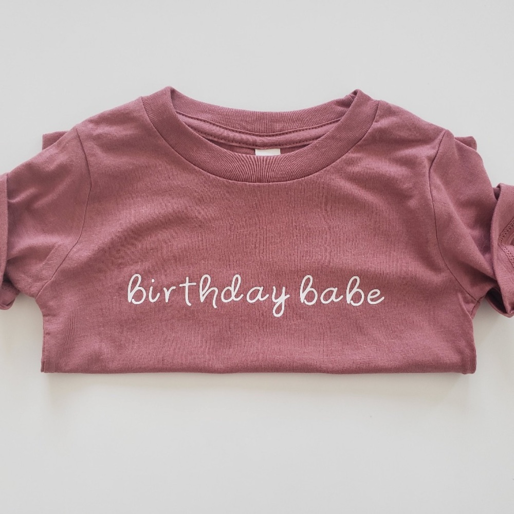Bella & Canvas One Year Old Birthday Babe Pink Tshirt size 12-18 months